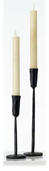 LED Taper Candle with Flickering Flame & Remote, 9" - Box/2: Tan