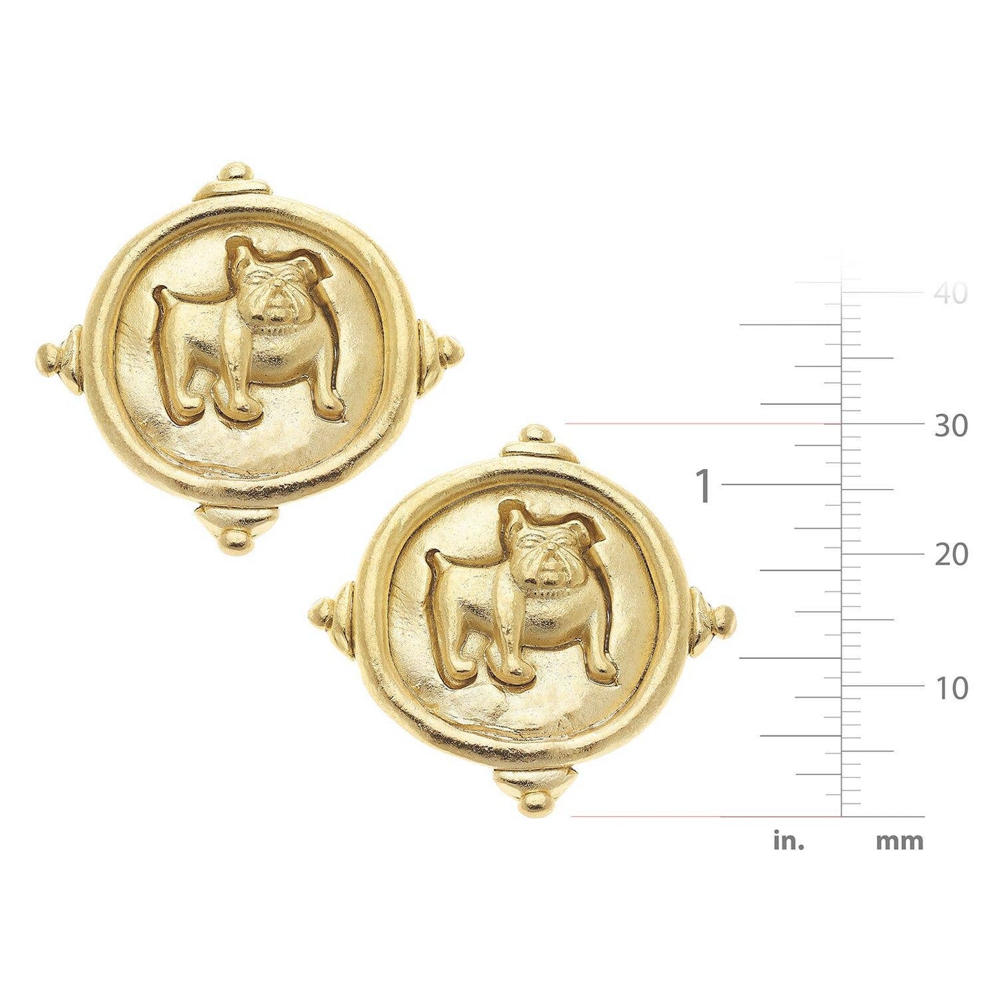 Bulldog Pierced Earrings