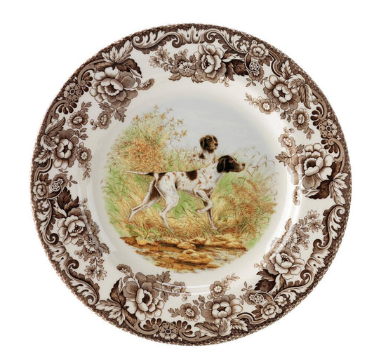 Portmeirion, Spode, Pimpernel, Nachtmann, Wrendale Designs - Spode Woodland Salad Plate 8 inch (Flat Coated Pointer)