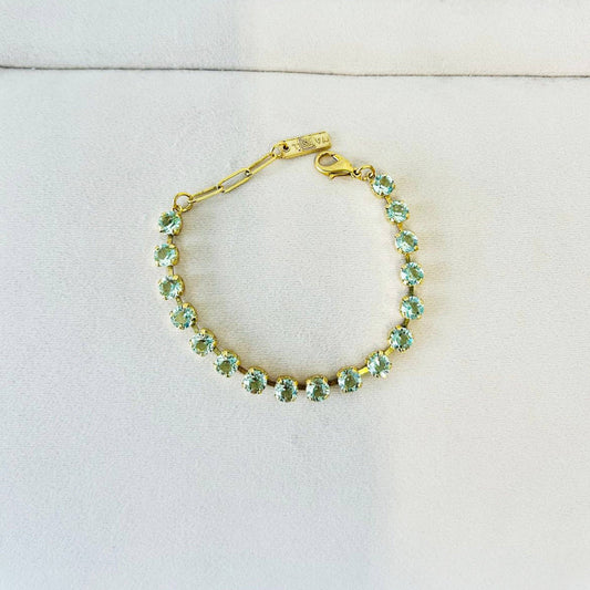 Sarina Bracelet in Fairy Dust / Unfoiled: Chrysolite Unfoiled