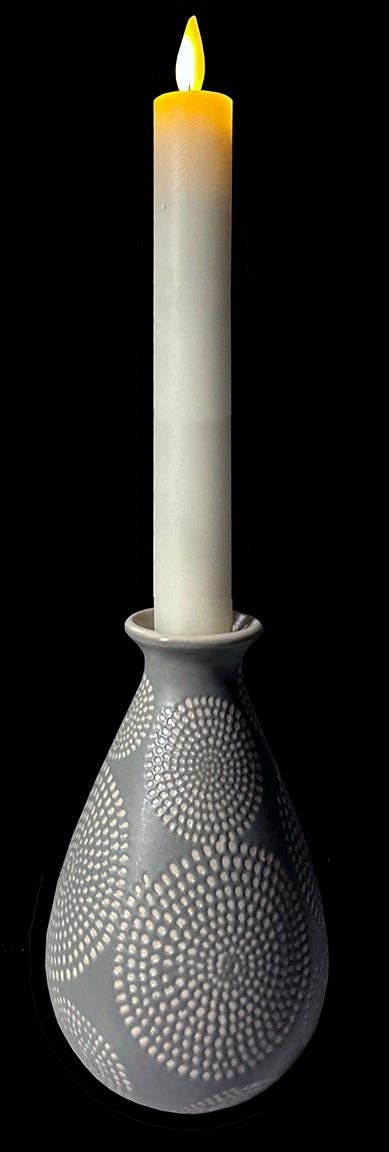 LED Taper Candle with Flickering Flame & Remote, 9" - Box/2: Tan
