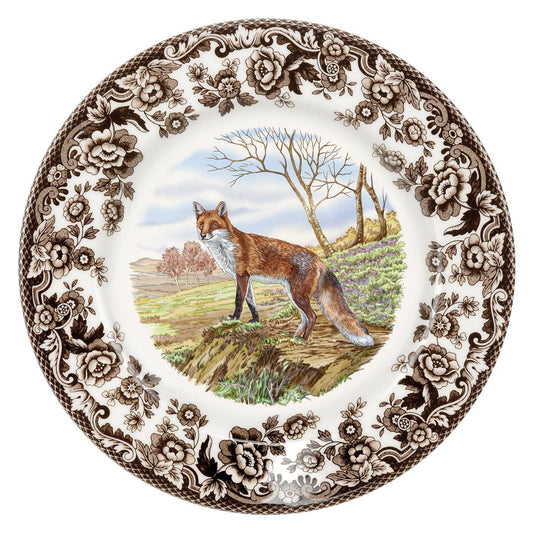 Portmeirion, Spode, Pimpernel, Nachtmann, Wrendale Designs - Spode Woodland Salad Plate 8 Inch (Red Fox)