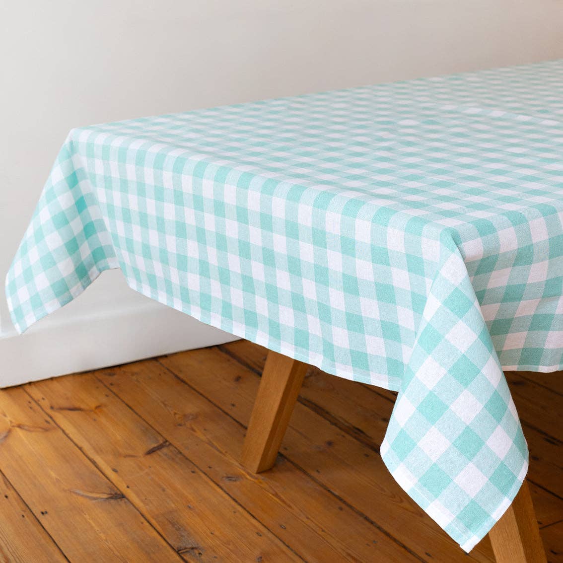 Mint & White Gingham Tablecloth | Spring Tableware |