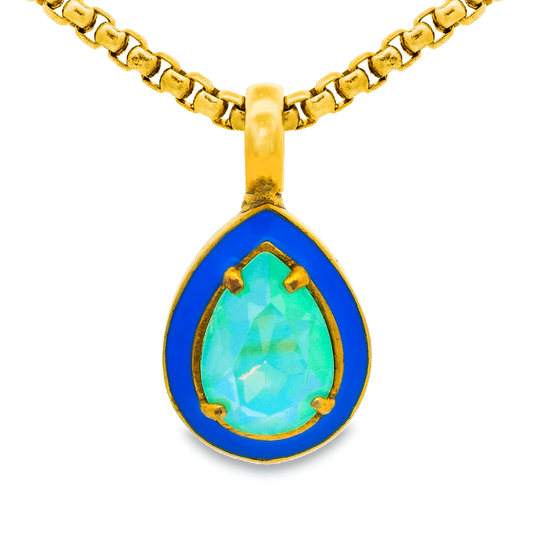 Dakota Pendant Necklace: Jean Blue