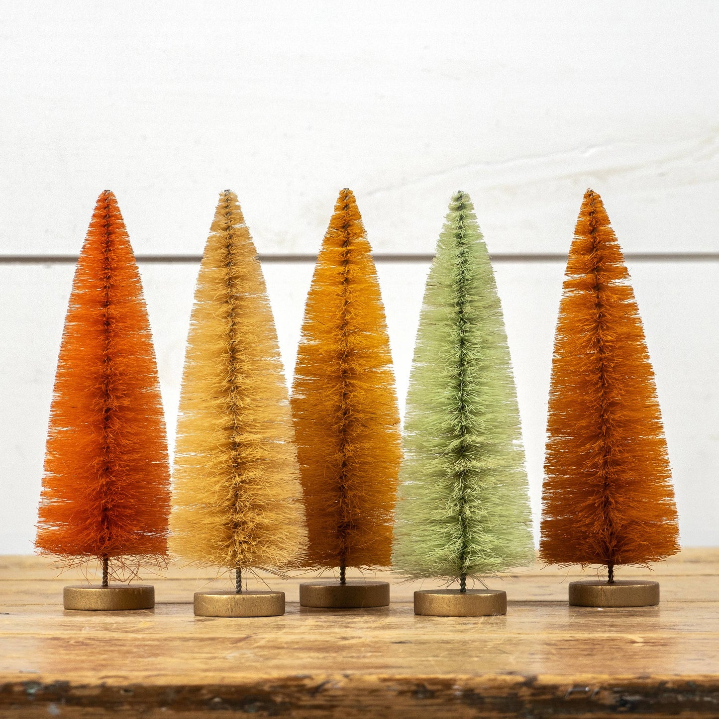 9" AUTUMN HUES BOTTLEBRUSH TREES BOX SET/ 5