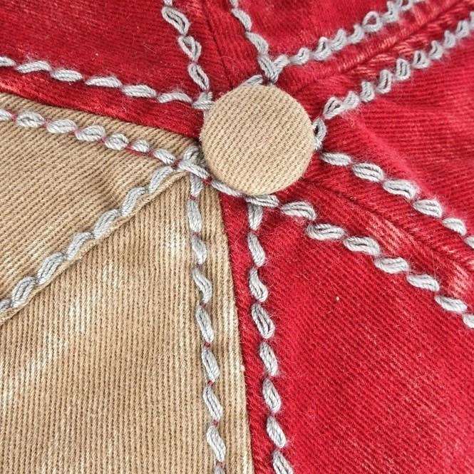 Sunflower Bejeweled Glitz Two-Toned Cap, Adjustable: Fuchsia/Charcoal