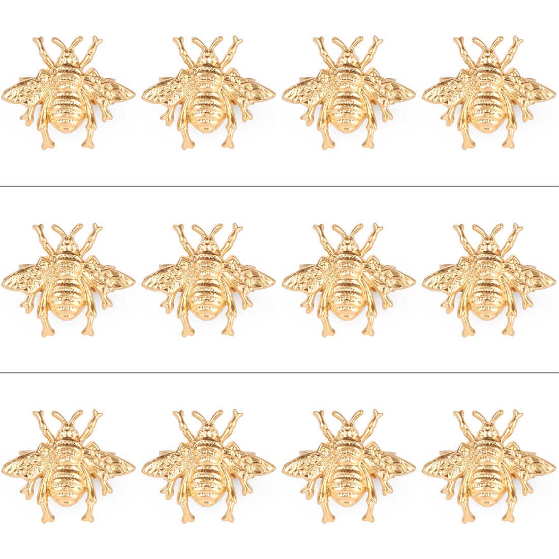 Bee Napkin Ring (4pk): Gold