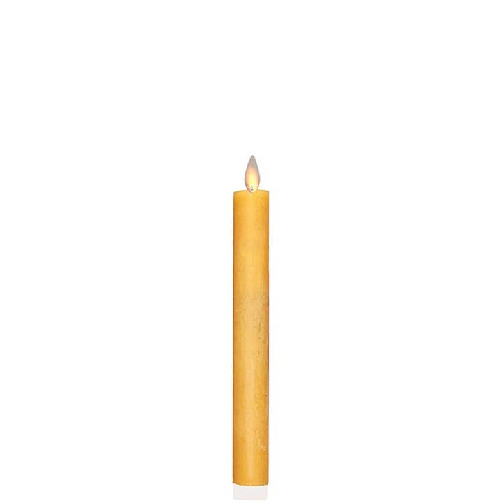 LED Taper Candle with Flickering Flame & Remote, 7" - Box/2: Tan