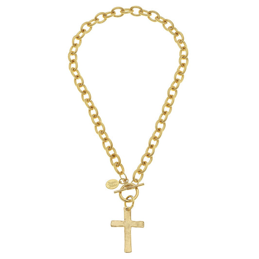 Classic Cross Toggle Necklace