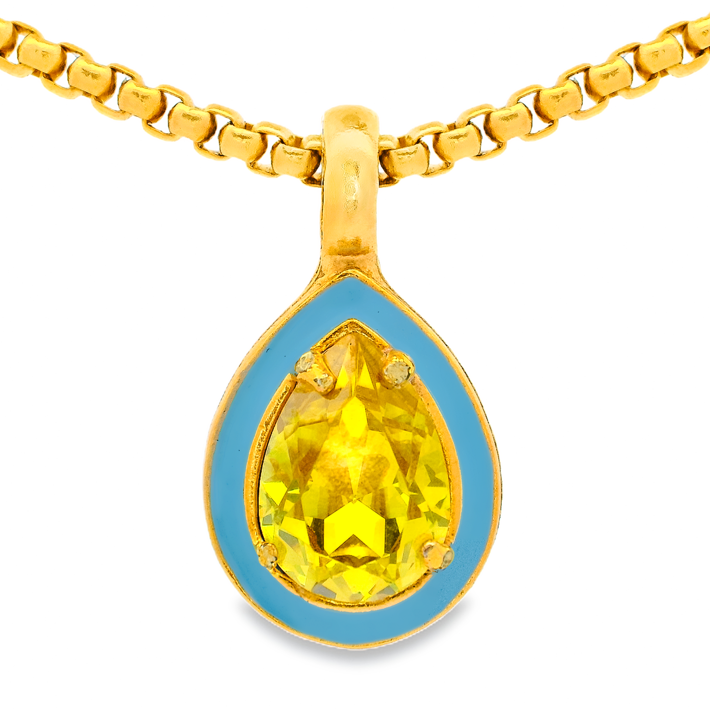 Dakota Pendant Necklace: Jean Blue
