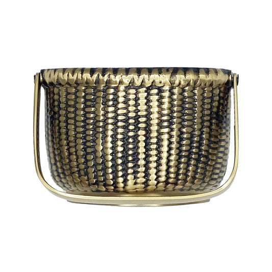 Nantucket Basket Door Knocker: Brass