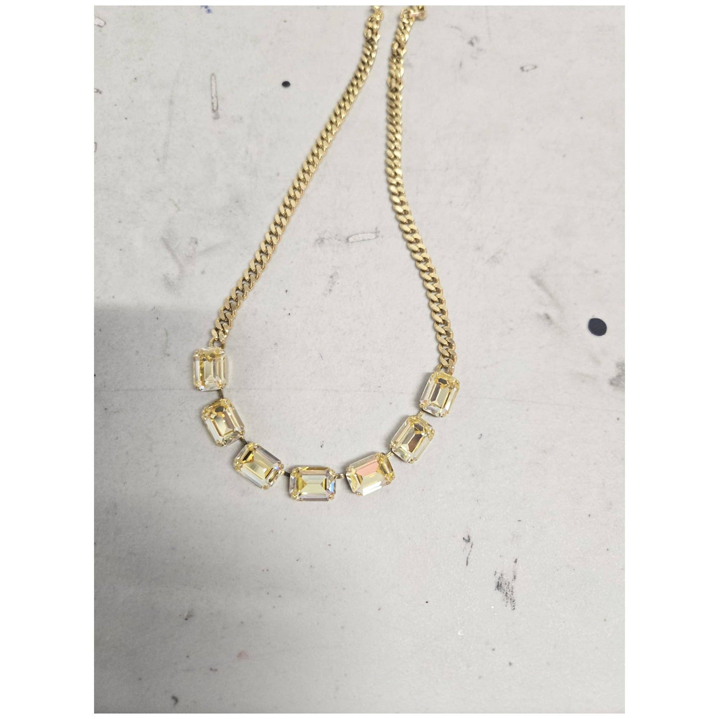 Mini Jabari Necklace in Fairy Dust: Aqua Champagne