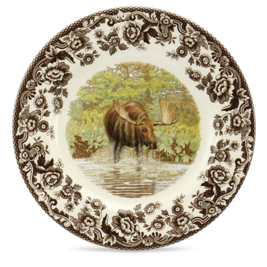 Portmeirion, Spode, Pimpernel, Nachtmann, Wrendale Designs - Spode Woodland Salad Plate 8 inch (Moose)