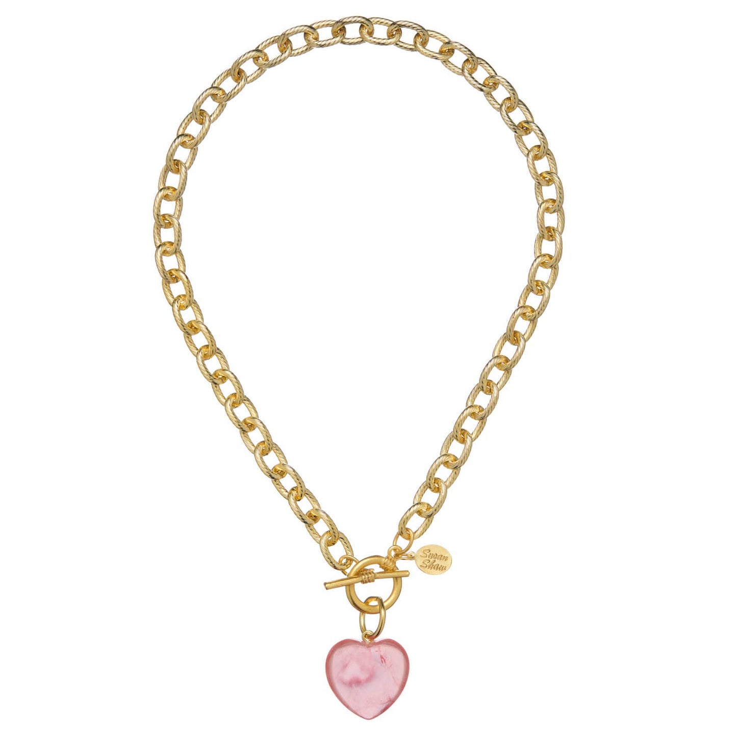 Stone Heart Toggle Necklace: Blue Lapis